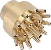 Fountain Nozzle, DN40 Female Thread Brass Sprinkler Spray Head, Adjustable 3 Layers Water Fountain Spray, for Square/Fireworks Pool/Garden/Pond/Fountain, Removable Small Nozzle