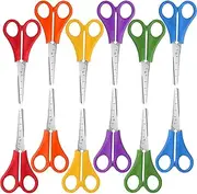 Children's Scissors Stainless Steel Blade, Rounded Safety & Comfort, Multicolor, Ambidextrous, School & Craft Scissors
