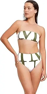 [Gottex] Luma Women's High-Cut Bikini Bottom, Alphabet Print, Stylish Elegant & Comfortable Swimwear for a Flattering Fit
