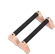 Parallettes Push Up Bars - Sturdy Handles, Non-Slip Workout Stands | 2X Strength Training Equipment, Wooden Grip Home Gym Accessories For Calisthenics