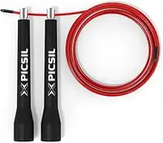 PICSIL ABS-B High Speed Jump Rope, 360 Degree Spin, Double Bearing System, Made of ABS, Home Workout, Boxing, Fitness & Conditioning, Adaptable for Men, Women and Children