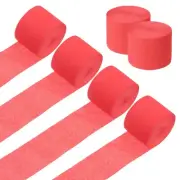 6 Roll Crepe Paper Streamers Decor Red
