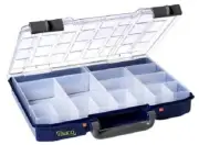 Raaco CarryLite STORAGE CASE 57x337x278mm 16-Compartments, Transparent Lid