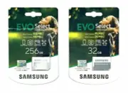 Samsung MicroSD, EVO Select, 256GB MicroSDXC 4K + BONUS 32GB w/ Micro Adapter
