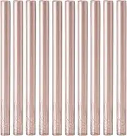 10Pcs Mailable Glue Gun Sealing Wax Sticks for Wax Seal Stamp, Convenient Smokeless Flexible Hot Seal Sticks for Invitations Cards Envelopes (Champagne Gold)