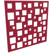 ProtectorAl 300-1200w x 300-1200h Dark Red/Gloss White Squares Unframed Composite Deco Panel