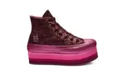 CONVERSE Women's Miley Cyrus X Chuck Taylor AS Lift High Shoes | Dark Burgundy