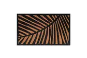 Solemate PVC Coir Black Fern 45x75cm Stylish Durable Outdoor Front Doormat