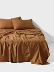Linen House Terra Organic Cotton Sheet Set (Cinnamon) - King Single