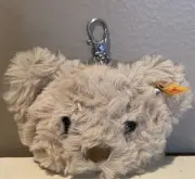 Steiff Soft Cuddly Friends Honey Bear Head Bag Clip NWOT