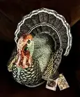 John Derian Target Turkey Shaped Beaded Sequin Throw Pillow Cushion NWT