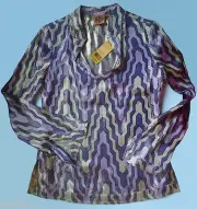 NWT Tory Burch Silk Metallic Stephanie Tunic Size 4
