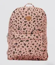 Authentic Billabong 20L Canvas Backpack - Dusty Peach Leopard / Animal Print NWT
