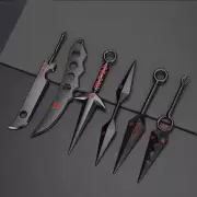 6pcs Naruto Kunai Metal Knife Sword Cosplay Katana Toy Anime Gift for Unisex