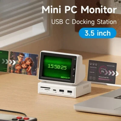 3.5'' IPS Mini Screen AIDA64 Mini PC CPU RAM HDD Data Monitor Display Sub Screen