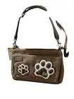 CHALA Deluxe Crossbody PAWPRINT RFID Bag Brown NWT Vegan Leather