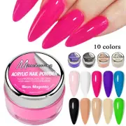 10Color Nail Acrylic Powder Nail Extension Tip Engraving 3D Pattern Dust Powder╰