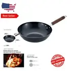 Lightweight 10.2in Iron Wok with Cool Touch Wooden Handle – Culinary Essential