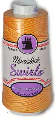 Maxi Lock Swirls Peachy Orange Parfait Serger Thread 53-M61