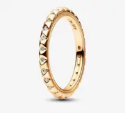 *BRAND NEW Pandora ME 14k Gold Plated Pyramids Cubic Zirconia Ring 162800C01-60