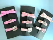 PINK glitter hair clips set for girls/perfect for Xmas