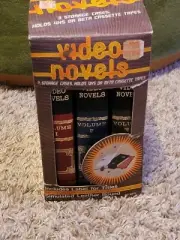 Video Novels VHS Music Cassette Tape Faux 3 Leather Storage Book Case New Vtg