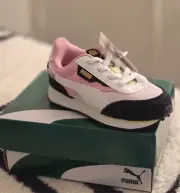 Puma Future Rider Bouquet Lace Up Toddler Girls Purple Sneakers Casual Shoes 38