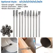 TungstenCarbide Bit 1 4 Shank 4Set 6 Long Reach Rotary Burr Double Cut