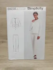 Simplicity S9228 U5 Comfortable Jacket w Pockets, Pants Sz 16-24 UNCUT