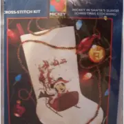 Merry Magic Stitch 'n' Stuff Christmas Stocking Kit with Mickey in a Sleigh