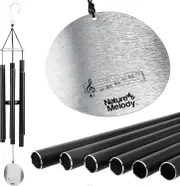 Nature's Melody aureole tunes woodstock chimes 28" (Noir) 71 cmmetal pipe wind chime