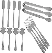 CIYODO 14pc Stainless Steel Cheese Knife Spatula Fork Set Charcuterie Board Cheese Spreader Honey Serving Utensils Home Kitchen Essentials