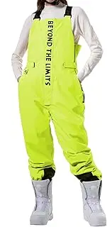 [PHIBEE] Women's Insulated Warm Snow Pants Waterproof Breathable Ski Bib Overalls