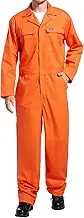 HISEA Men's Long Sleeve Coverall, Stain & Wrinkle Resistant Mens Work Coverall with Multi Pockets