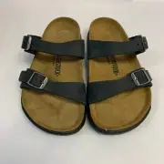 Birkenstock New with Box Sierra Black Waxy Leather Narrow Width - Select Size