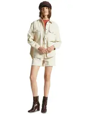 [Brixton] Bowery Boyfriend Overshirt in Natural
