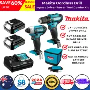 Makita Cordless Drill Impact Driver Power Tool 2 Piece Combo Kit Battery Charger