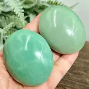 Green Aventurine Palm Stones Worry Meditation Crystals Stone of Opportunity