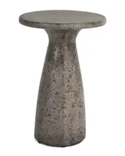 Classic Home Collins 19in Concrete Stone Outdoor Accent Table