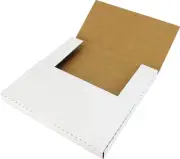 (25) 12" White Record Shipping Boxes Mailers Holds 1-3 Vinyl LP 33RPM 12BC01VDWH