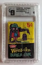 1965 Fleer Weird Oh’s Wax Pack Mr Mints Unopened Pack Find GAI 8 NM-MT