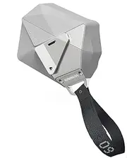 Aulumu A09 Geometric AirPods Pro Case [2nd/1st Generation] with Lock | Protective Cover with Nylon Buckle | Alloy Armour | Compatible with Apple AirPods Pro(2023/2022/2019) (Gray)