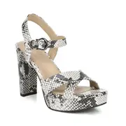Naturalizer Mia Heeled Sandal - Black/White