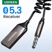 Ugreen Bluetooth 5.3 Receiver Adapter Aux Audio 3.5mm Jack Wireless Transmitter