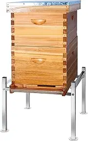 Honey Lake Metal Bee Hive Stand for 8/10 Frame Beehive, Easy to Assemble Sturdy Beehive Stand for Beekeeping, Bee Hives Frame Stands with Round Base (2 Pack)