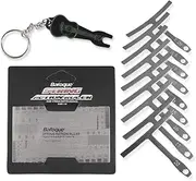 Mr.Power A Set of 9 Guitar Understring Radius Gauges & 1 Pcs Guitar String Action & 1 Guitar Bridge Pin Puller Ruler