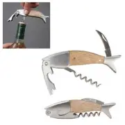Kikkerland Fish Corkscrew Wine Opener Stainless Steel Ideal for Waiters Bart
