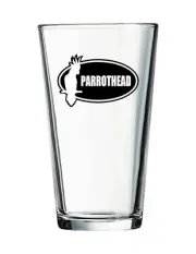 Jimmy Buffett - Rock - Parrothead - 16oz Pint Beer Glass Pub Barware Seltzer Tea