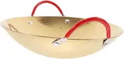 Amosfun Stainless Steel Double Handle Wok Korean Ramen Pot for Home Cooking Restaurant Use BBQ Seafood Construction with Rapid Heating for Efficient Cooking