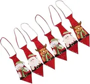 [NOLITOY] Men's Christmas Neckties Set 6 Pieces Men's Fashion Bow Ties Christmas Holiday Tie Unique Design Comfortable for Daily Wear